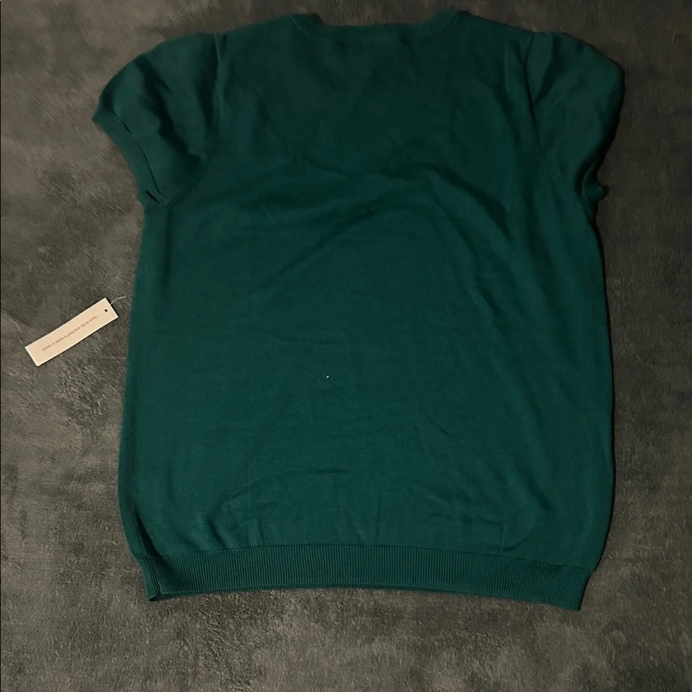 Teal Sweater with Leopard Motif - Picture 2 of 2